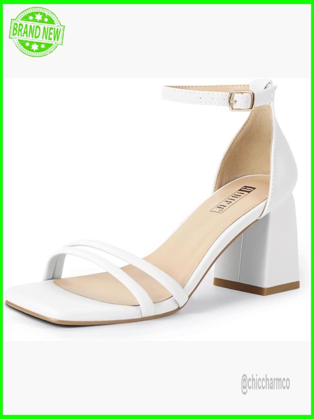 Strappy Chunky Block Low Heeled Sandals Square Open Toe Ankle Strap Dress Shoes